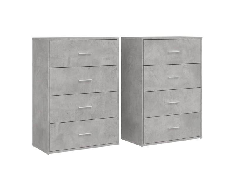  Buffets 2 pcs - bahut - meuble de rangement gris béton 60x31x84 cm bois d'ingénierie  - Conforama A