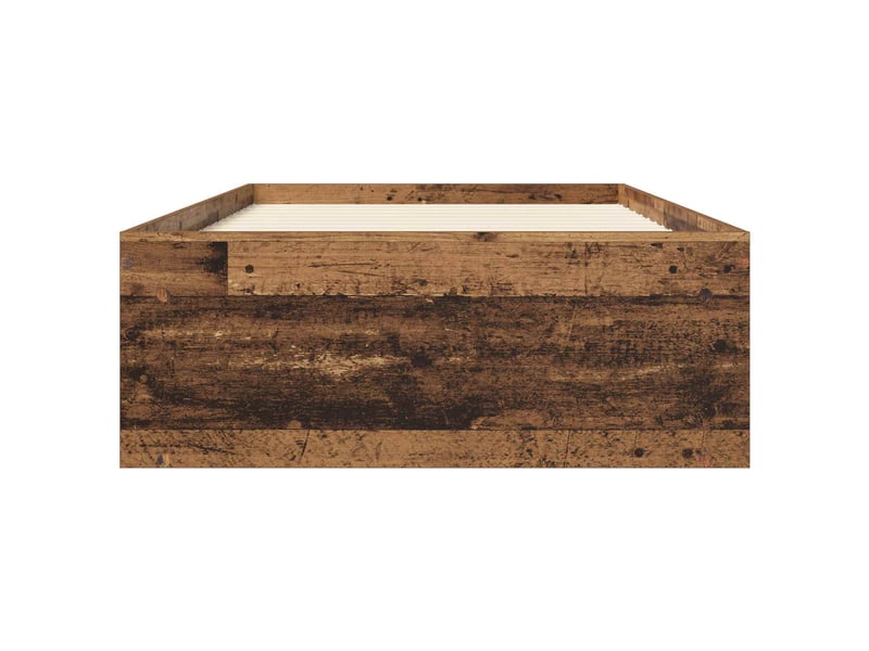  Lit simple- lit adulte -  cadre de lit avec rangement bois ancien 80 x 200 cm  - Conforama C