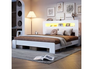 Lit 2 places 180x200 cm    coloris blanc