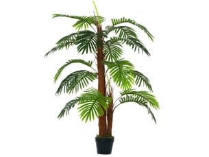 Palmier artificiel hauteur 1,2 m arbre artificiel tronc branches lichen feuilles grand réalisme pot inclus