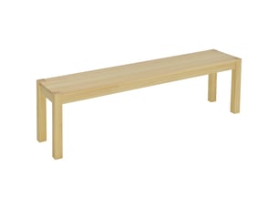 Banc en bois massif, 3 places, banc de cuisine, bois de pin, naturel