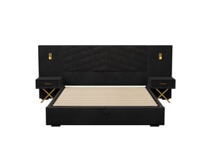 Lit coffre 160x200 cm coloris noir