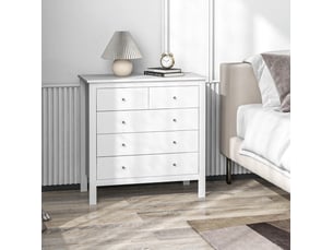 Commode 5 tiroir(s)    <strong>DESVIAE</strong> <strong></strong> coloris blanc largeur 39.5 cm