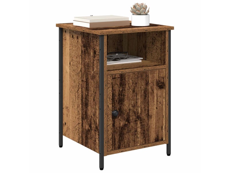 Table de chevet - cabinet de chevet - table de nuit 2 pièces bois ancien 40 x 42 x 60 cm - Conforama B