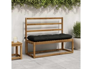 Coussin de banc, coussin d'assise, coussin de canapé vianen 100 % polyester noir 100 x 40 x 12 cm cf53976