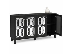 Buffet 4 porte(s)  0 tiroir(s) LPOSPI  - 160 cm coloris noir 