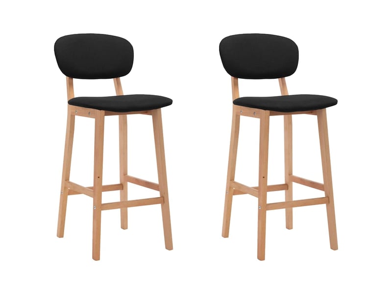  Lot de 2 tabouret de bar, chaise de bar noir tissu shl14929  - Conforama B