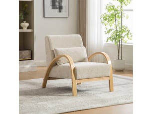 Fauteuil fixe  <strong></strong> Tissu beige