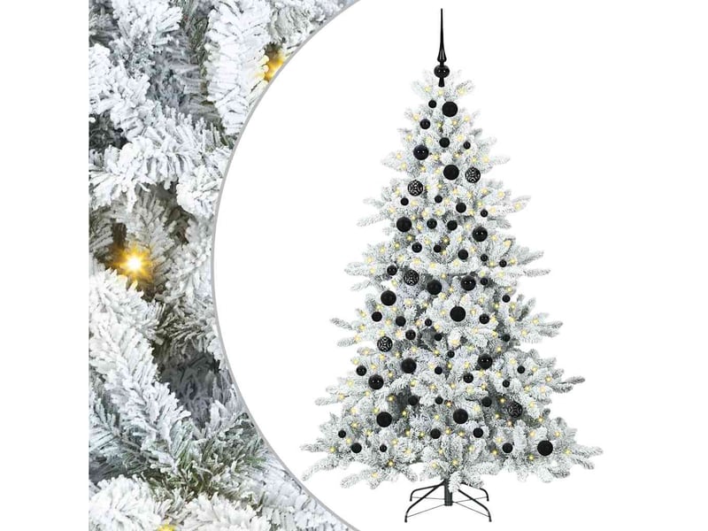  Sapin de noël, arbre de noël artificiel à branches articulées blanc 180 cm shl5975  - Conforama A