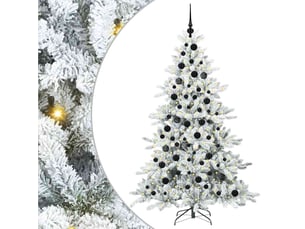 Sapin de noël, arbre de noël artificiel à branches articulées blanc 180 cm shl5975