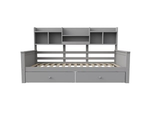 Lit banquette 90x200 cm MAISONORA coloris gris