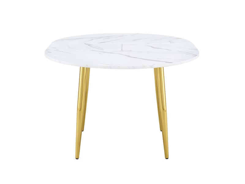  Table à manger ronde extensible de 107 à 137 cm de diamètre en ovale table seule sans chaises  - Conforama A