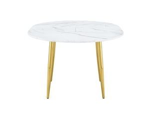 Table à manger ronde extensible de 107 à 137 cm de diamètre en ovale table seule sans chaises