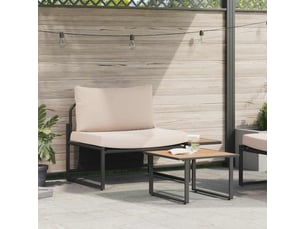 Ensemble de canapé de jardin 2 pcs, canapé d'extérieur taupe acier