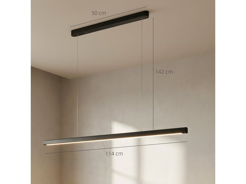  Suspension avec télécommande et fonction mémoire, intensité variable et température de couleur réglable  - Conforama E