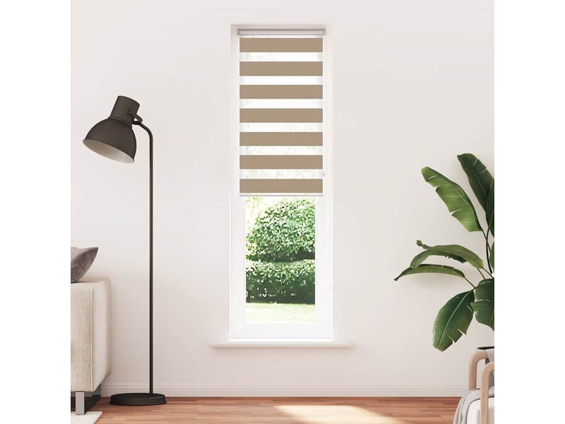  Store zèbre, store de fenêtre marron sable largeur du tissu 60,9 cm polyester cf48820  - Conforama A
