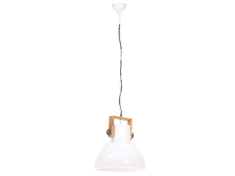  Lampe suspendue, suspension luminaire industrielle 25 w blanc rond 40 cm e27  - Conforama E
