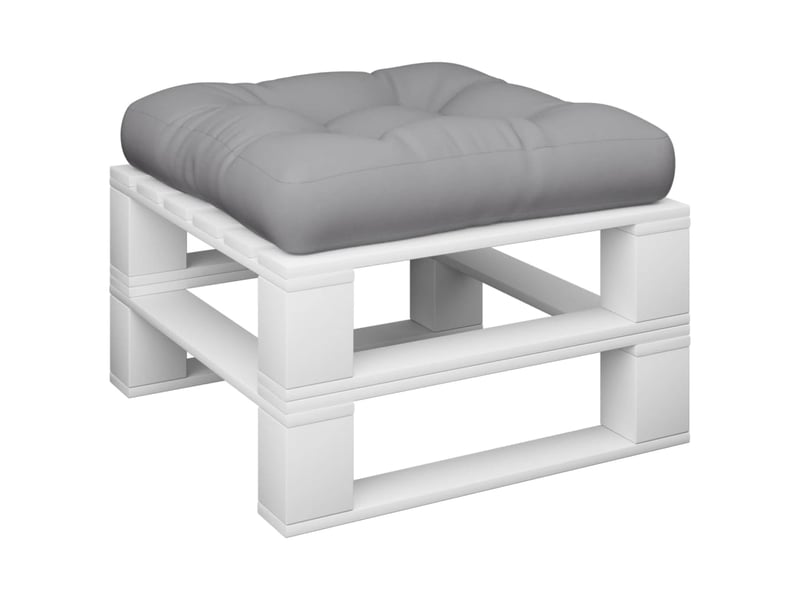  Coussin de palette, coussin de chaise, coussin de canapé gris 50x50x12 cm tissu cf55348  - Conforama C