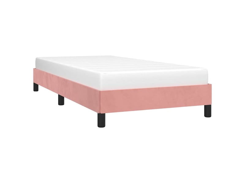  Lit simple- lit adulte -  cadre de lit sans matelas rose 80x200 cm velours  - Conforama C