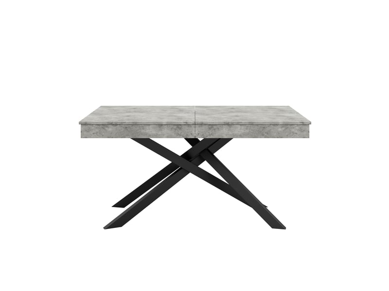  Table à manger extensible rectangulaire gris, de 140 à 180 cm pour 6 à 8 personnes  - Conforama W