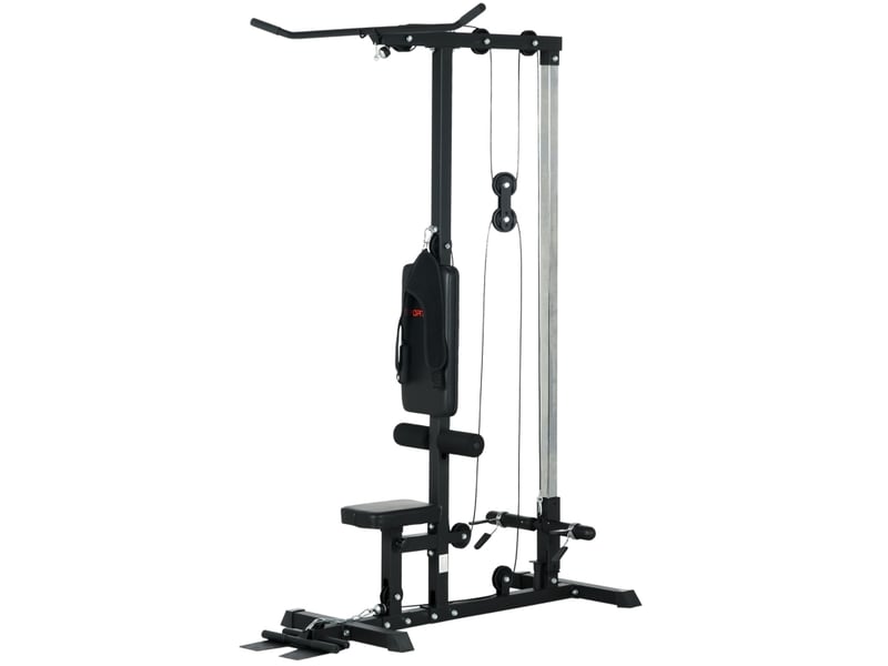  Station de musculation à poulie 140x108x197 cm résistance réglable métal noir  - Conforama A