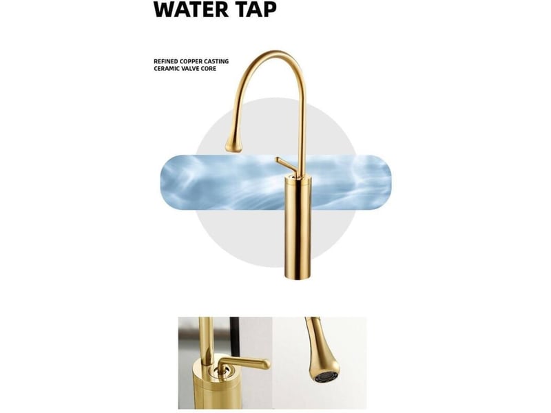  Robinet de salle de bain robinet de lavabo en marbre doré robinet d'évier chaud et froid robinet en laiton robinet de cuisine robinet  - Conforama D