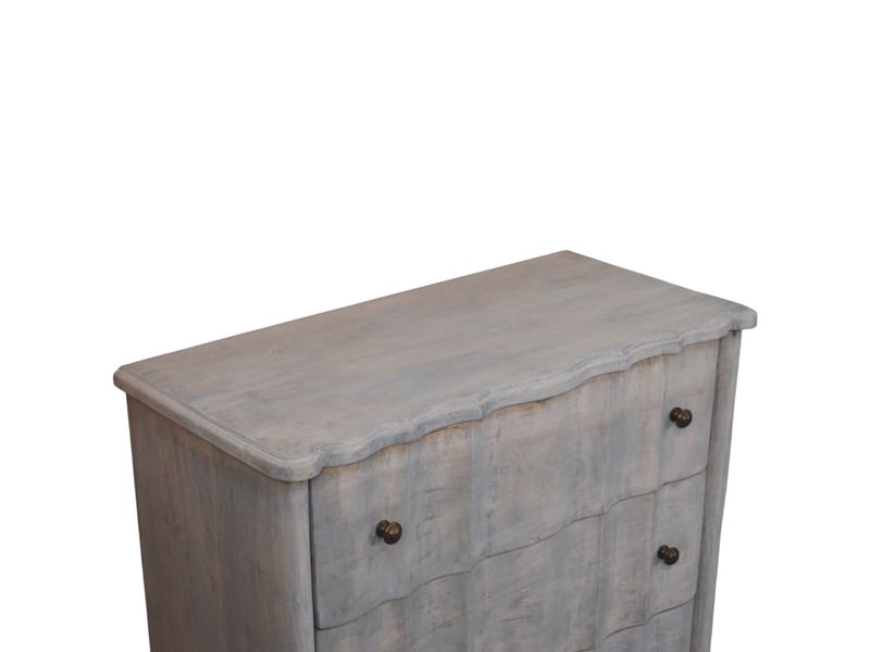  Artisan furniture commode lume en bois massif à panneaux effet blanchi  - Conforama D