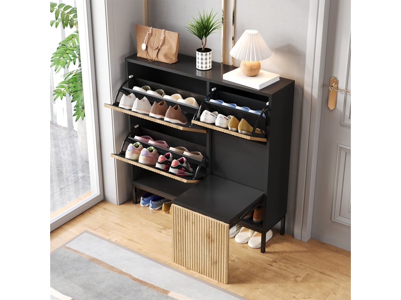  Meuble à chaussures coloris marron plateau extensible ORWF230456458S-1 - Conforama C