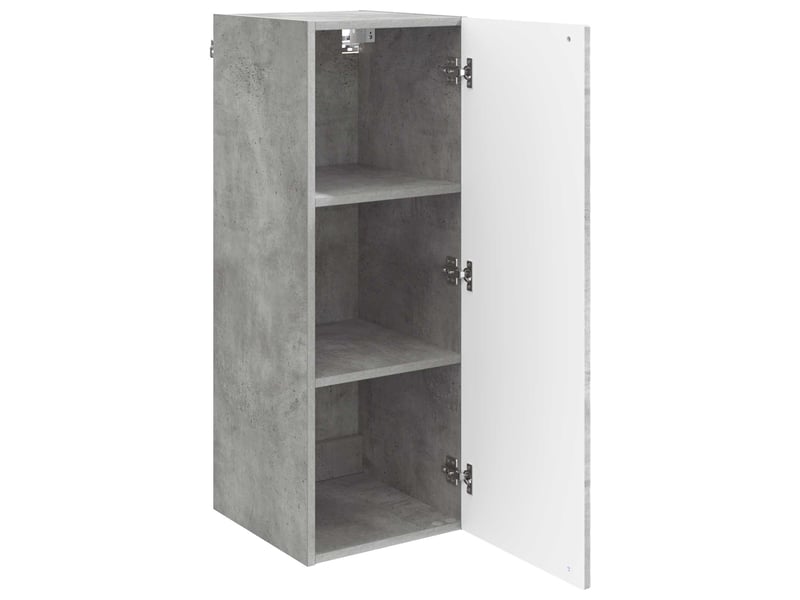  Armoire murale salon 33x34,5x90cm bois d'ingénierie gris béton shl1617  - Conforama C
