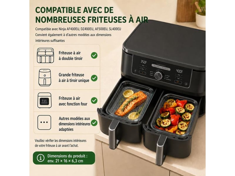  Plat cuisson verre resistant four a air chaud double zone lot de 2 poignées silicone amovibles 395393_AADEJ67992_6_DROPFR - Conforama E