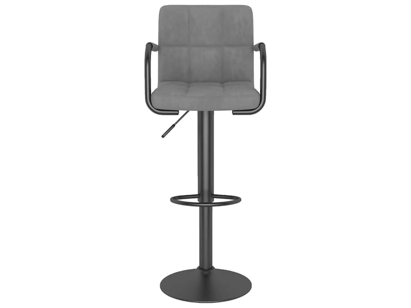  Tabouret de bar, chaise de bar gris clair velours shl59090  - Conforama C