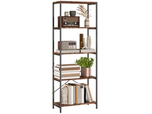 Bibliotheque coloris  marron 5 étagère(s) PANGIVO  - 79 cm x 161 cm
