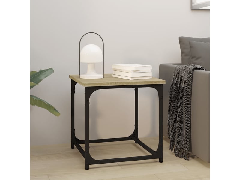  Table d'appoint | bout de canapé table basse chêne sonoma 40x40x40 cm bois d'ingénierie  - Conforama B