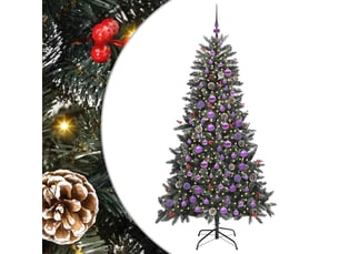 Sapin de noël - arbre de noël artificiel vert 180 cm pvc, plastique et acier