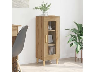 Buffet - bahut - meuble de rangement chêne artisanal 34,5 x 32,5 x 90 cm bois d'ingénierie