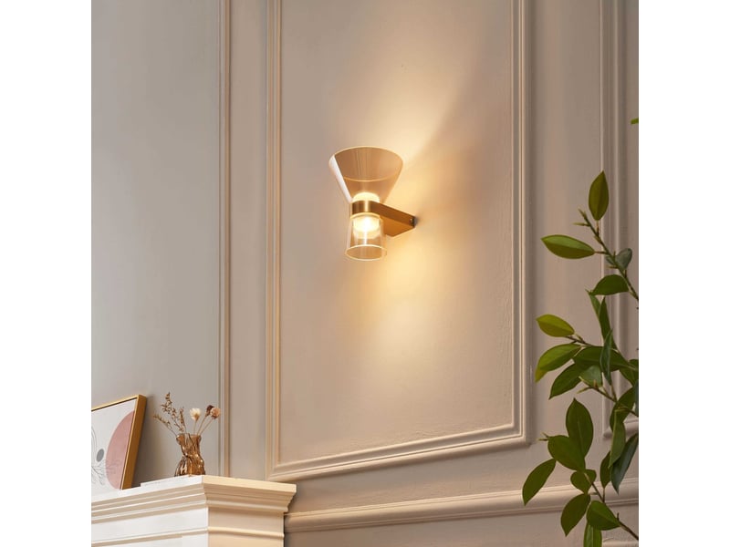  Applique design dorée verre ambré led intégrée - antonella Antonella - Conforama C