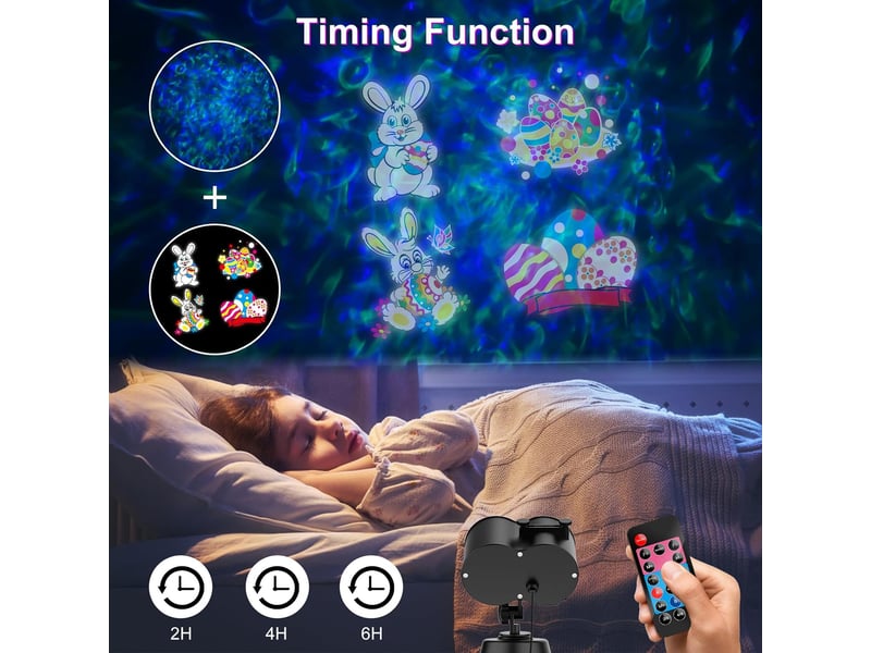  Projecteur noel exterieur intérieur avec 12 diapositives 10 couleurs effet de vague d'ea  - Conforama C