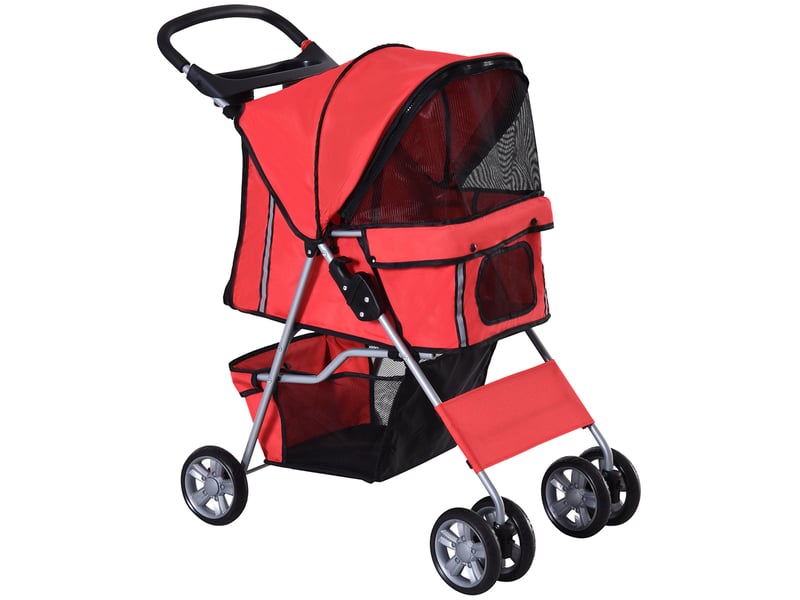  Poussette 75x45x97 cm pliable rouge  - Conforama A