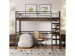 Lit mezzanine 90x200 cm <strong></strong> <strong></strong> coloris noir