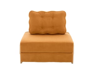 Fauteuil convertible DESVIAE  Velours côtelé orange