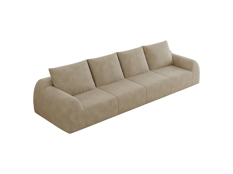  Canapé modulable 324 cm, sofa compression sans structure, mousse confortable, sans montage, salon chambre, khaki  - Conforama D
