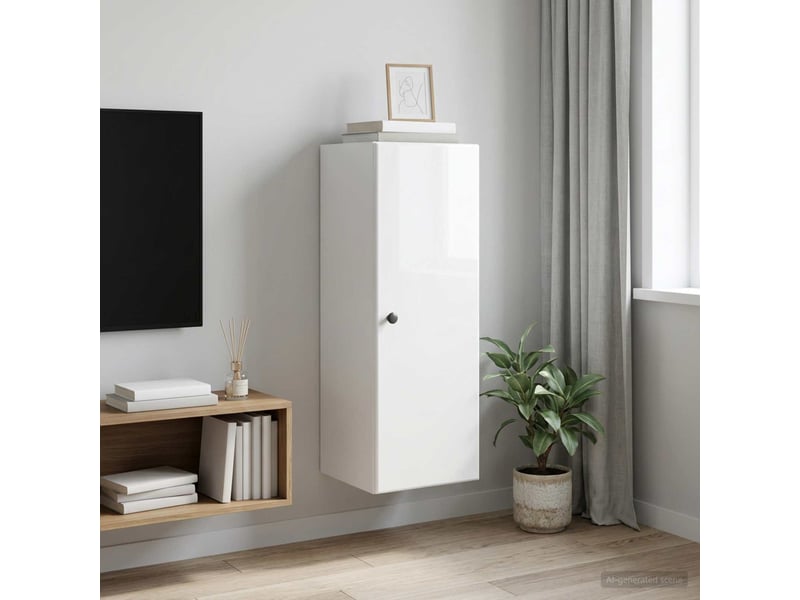  Armoire murale salon, meuble de rangement 33 x 34,5 x 90 cm bois d'ingénierie shl4856  - Conforama B