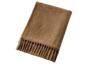 Plaid 130x160 cm coton camel