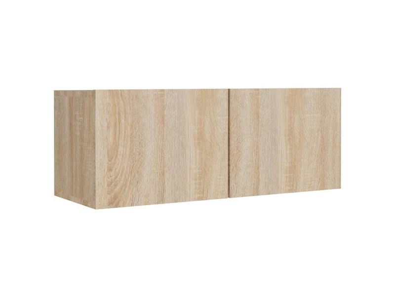  Ensemble de meubles tv 4 pcs chêne sonoma bois d'ingénierie shl79799  - Conforama E