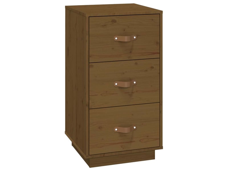  Lot de 2 tables de chevet - cabinet de chevet - table de nuit marron 40x40x75 cm bois de pin massif  - Conforama E