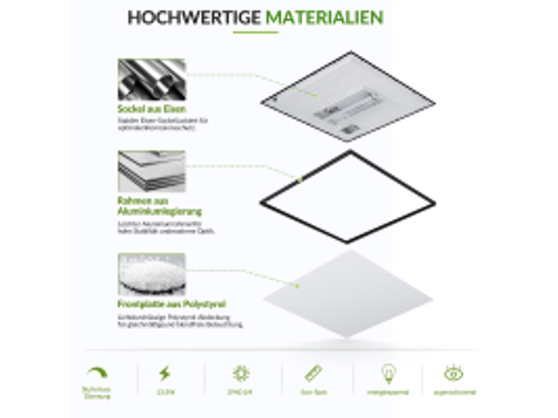  Zmh plafonnier led pour salon 13.5w noir plafonnier moderne 45x45 cm intensité variable  - Conforama C