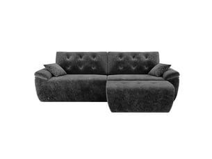 Canapé modulable en chenille gris mousse haute densité avec pouf,canapé salon 275cm style nuage confortable,compressé sans montage