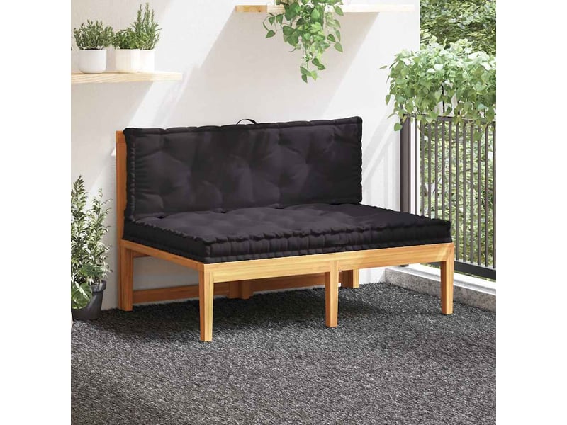  Lot de 2 coussins de plancher de palette coton noir cf59757  - Conforama B