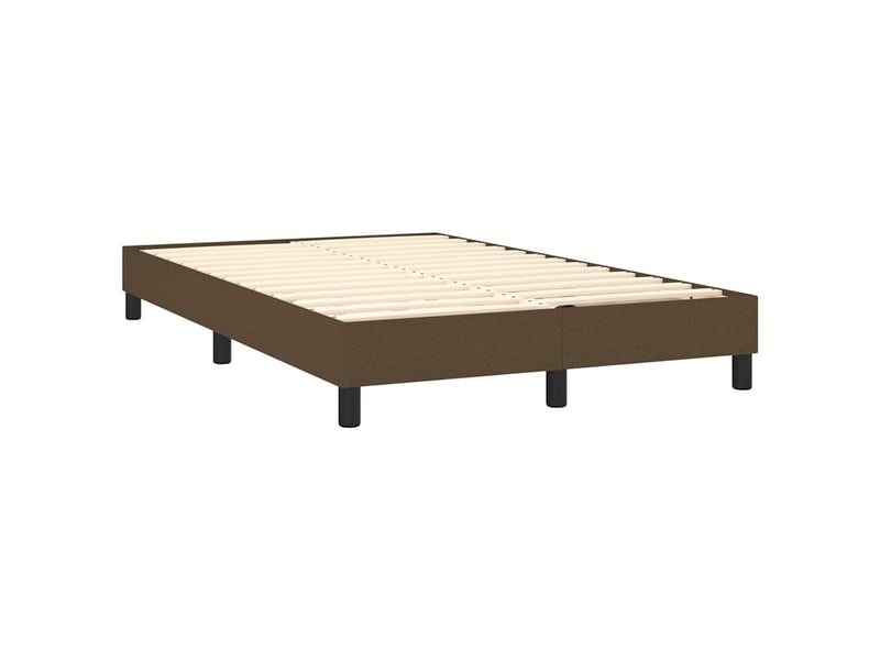  Lit double- lit adulte -  cadre de lit à lattes marron foncé 120x200 cm tissu  - Conforama C