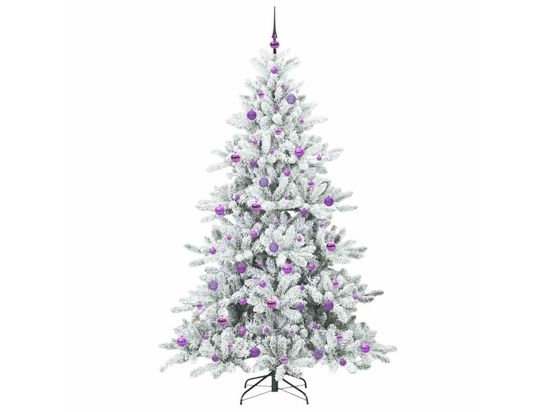  Sapin de noël, arbre de noël artificiel à branches articulées blanc 210 cm shl7953  - Conforama D